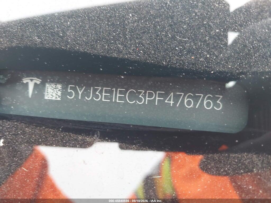 5YJ3E1EC3PF476763 2023 TESLA MODEL 3 photo no. 9