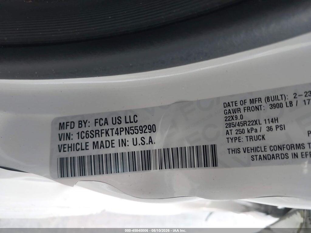 1C6SRFKT4PN559290 2023 RAM 1500 photo no. 9