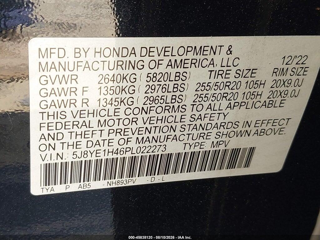 5J8YE1H46PL022273 2023 ACURA MDX photo no. 9