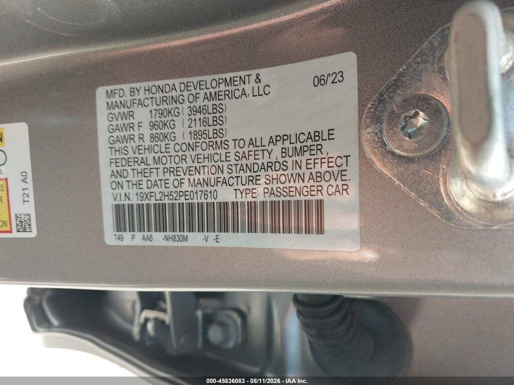 19XFL2H52PE017610 2023 HONDA CIVIC photo no. 9