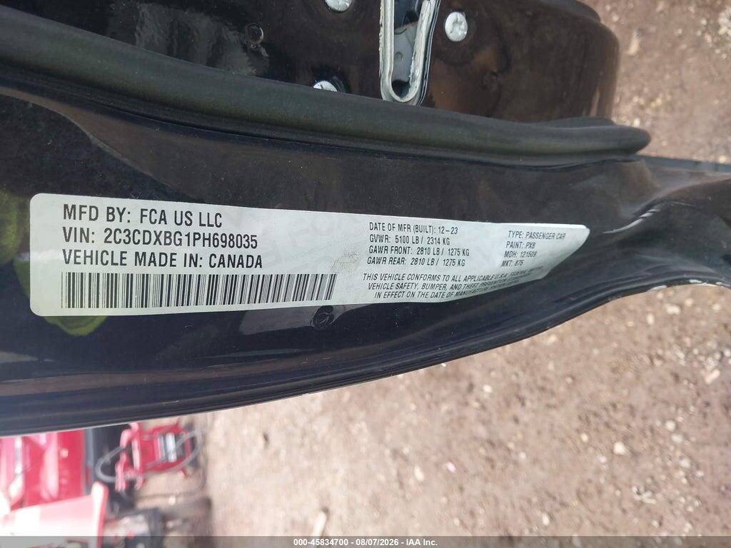 2C3CDXBG1PH698035 2023 DODGE CHARGER photo no. 9