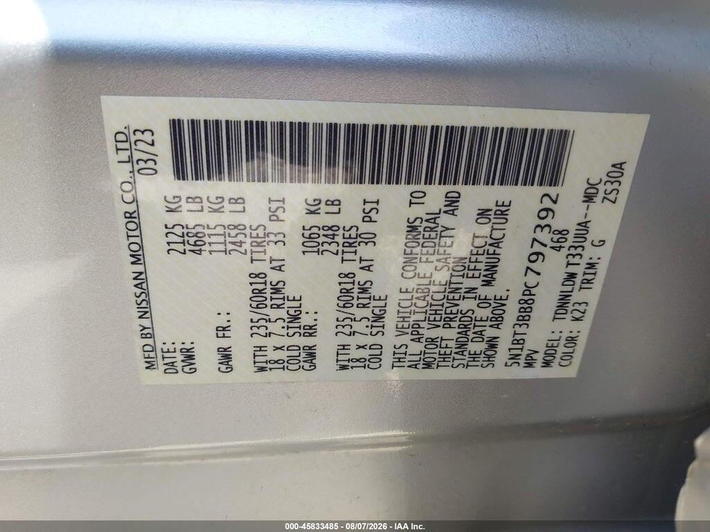 5N1BT3BB8PC797392 2023 NISSAN ROGUE photo no. 9