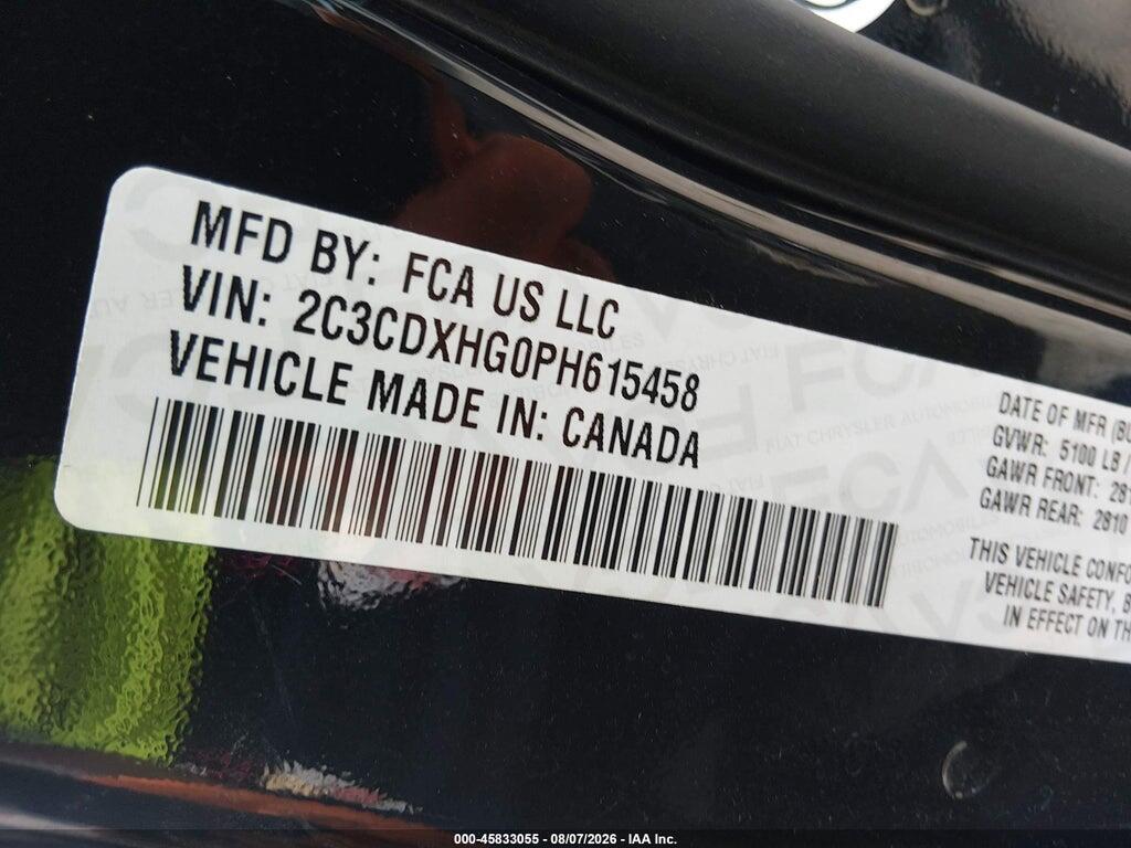 2C3CDXHG0PH615458 2023 DODGE CHARGER photo no. 9