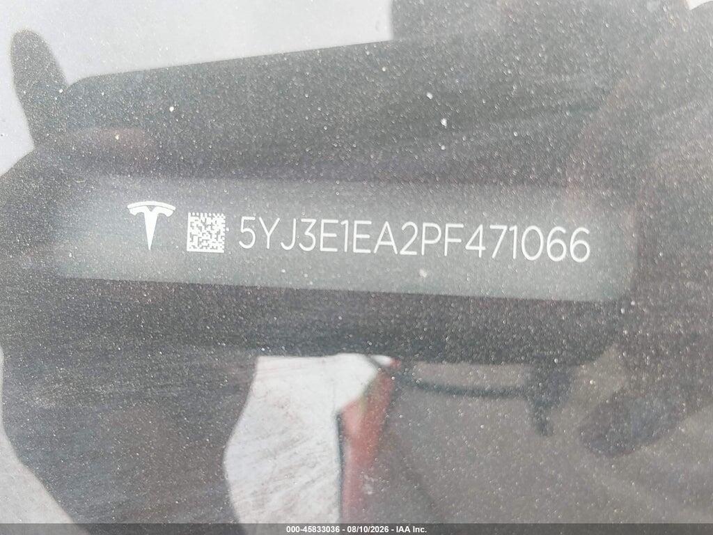 5YJ3E1EA2PF471066 2023 TESLA MODEL 3 photo no. 9