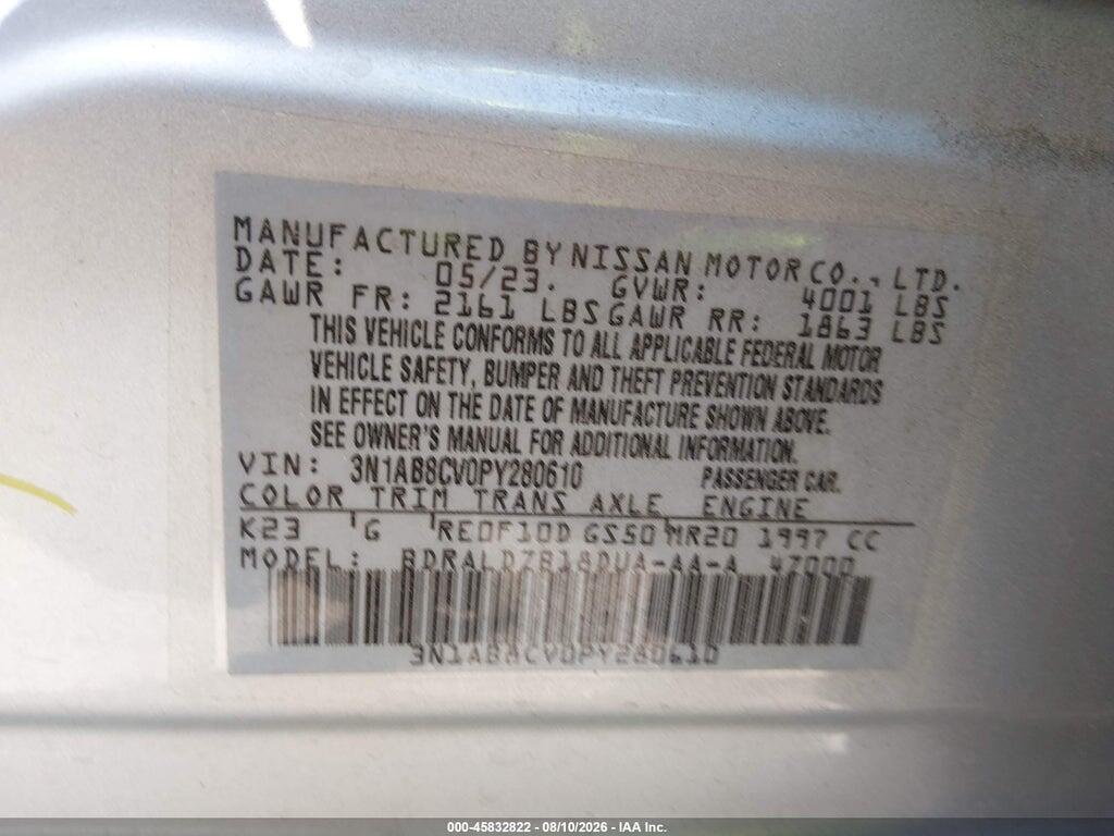3N1AB8CV0PY280610 2023 NISSAN SENTRA photo no. 9