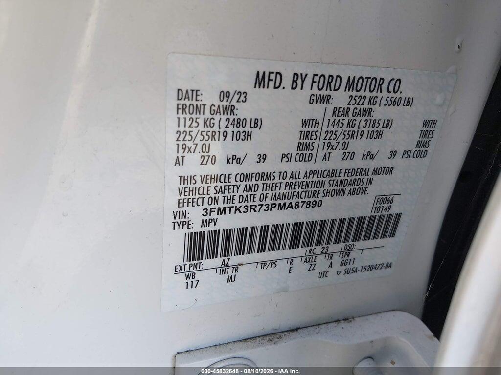 3FMTK3R73PMA87890 2023 FORD MUSTANG MACH-E photo no. 9