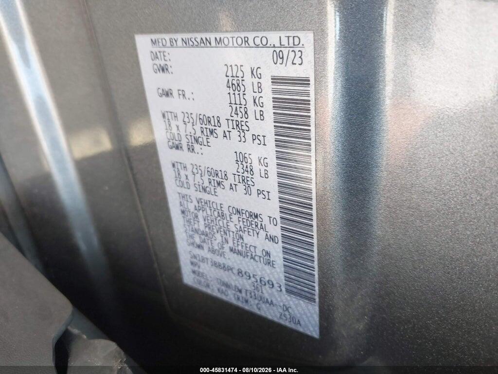 5N1BT3BB8PC895693 2023 NISSAN ROGUE photo no. 9