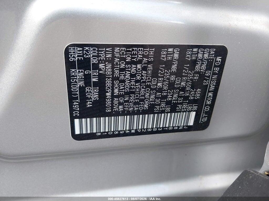 JN8BT3BB2PW498018 2023 NISSAN ROGUE photo no. 9