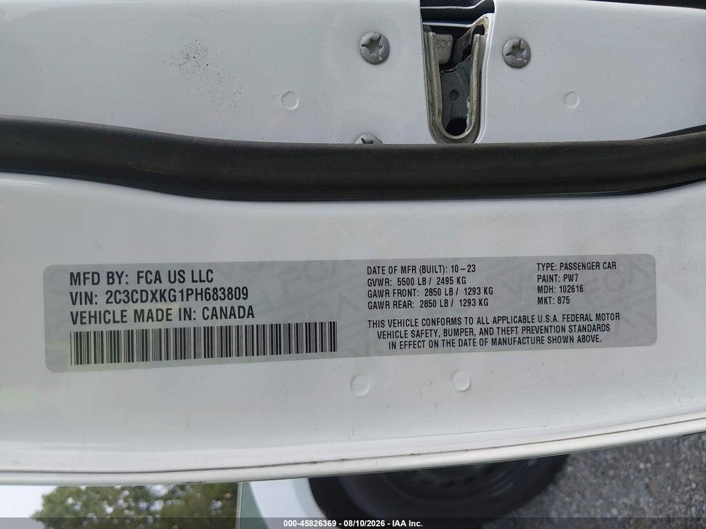 2C3CDXKG1PH683809 2023 DODGE CHARGER photo no. 9
