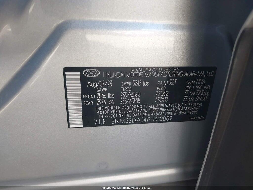 5NMS2DAJ4PH610009 2023 HYUNDAI SANTA FE photo no. 9