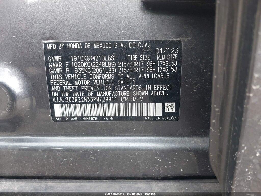3CZRZ2H33PM728811 2023 HONDA HR-V photo no. 9