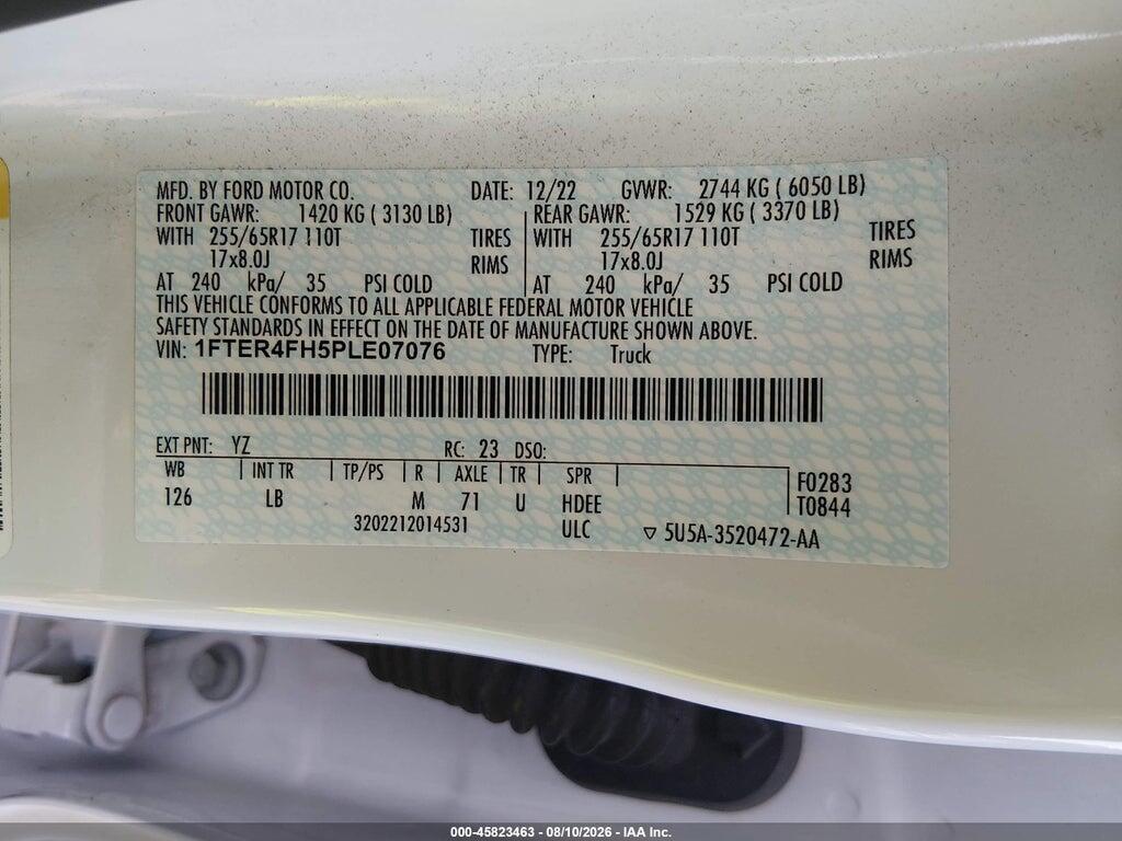 1FTER4FH5PLE07076 2023 FORD RANGER photo no. 9