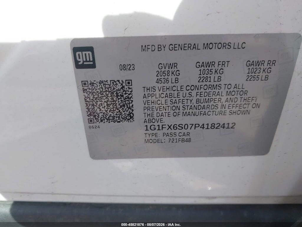 1G1FX6S07P4182412 2023 CHEVROLET BOLT EV photo no. 9