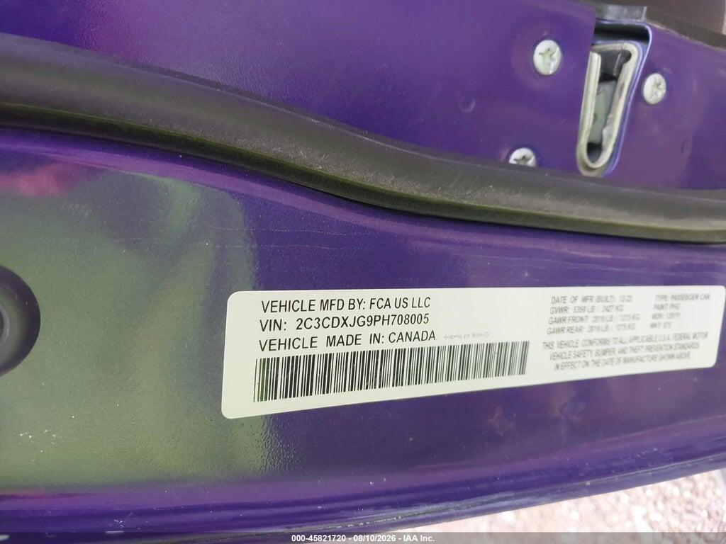 2C3CDXJG9PH708005 2023 DODGE CHARGER photo no. 9