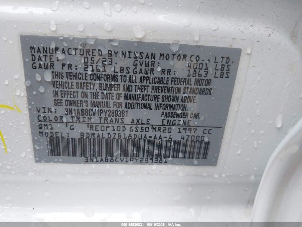 3N1AB8CV1PY289381 2023 NISSAN SENTRA photo no. 9