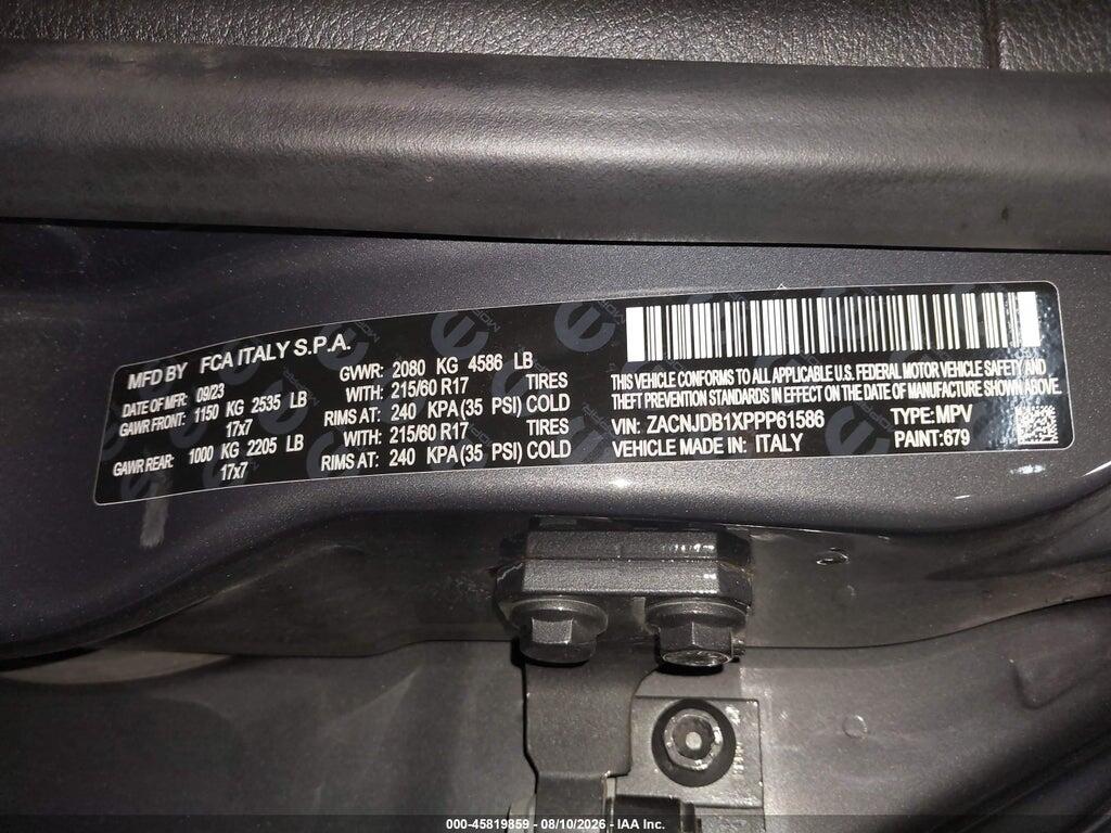 ZACNJDB1XPPP61586 2023 JEEP RENEGADE photo no. 9