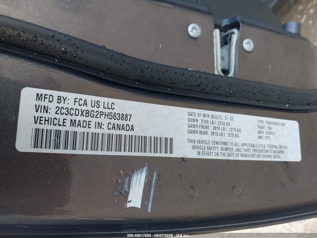 2C3CDXBG2PH563887 2023 DODGE CHARGER photo no. 9