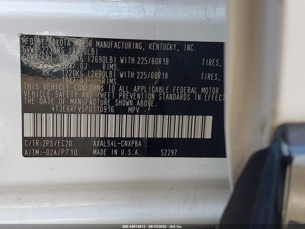 4T3E6RFV5PU110916 2023 TOYOTA RAV4 HYBRID photo no. 9