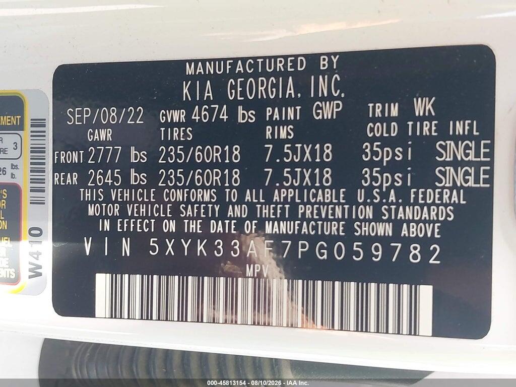 5XYK33AF7PG059782 2023 KIA SPORTAGE photo no. 9