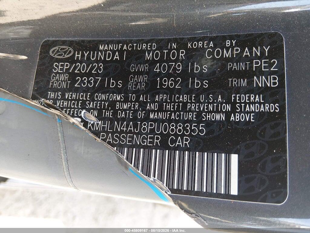KMHLN4AJ8PU088355 2023 HYUNDAI ELANTRA HYBRID photo no. 9