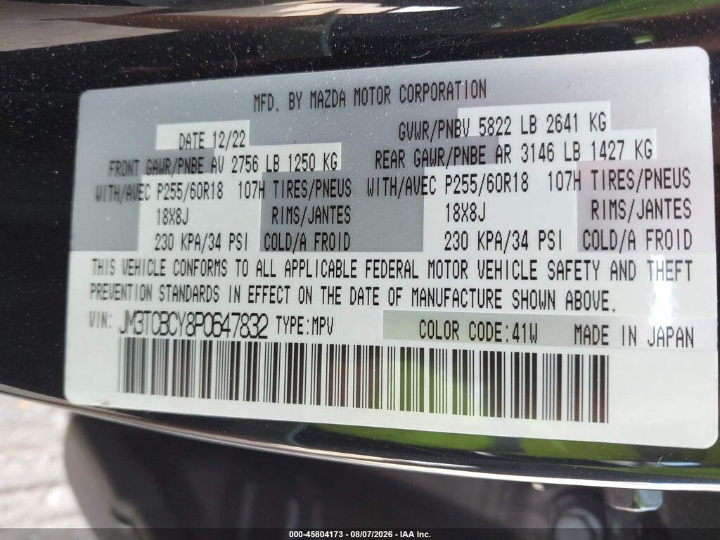 JM3TCBCY8P0647832 2023 MAZDA CX-9 photo no. 9