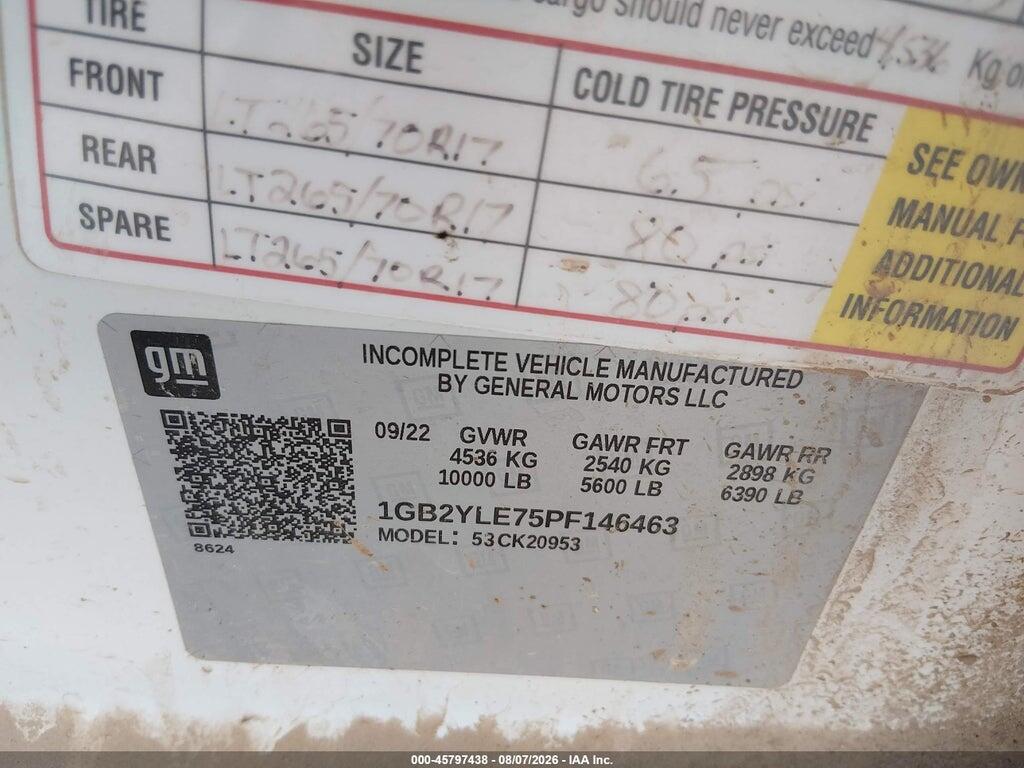 1GB2YLE75PF146463 2023 CHEVROLET SILVERADO 2500HD photo no. 9