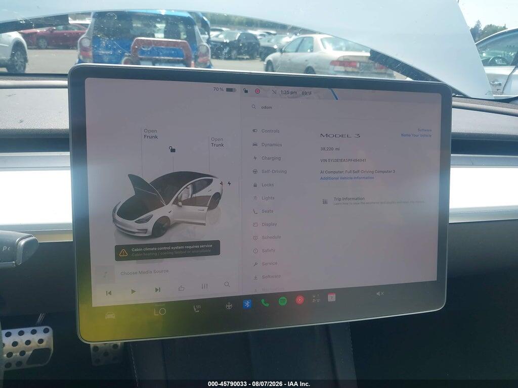 5YJ3E1EA5PF494941 2023 TESLA MODEL 3 photo no. 7