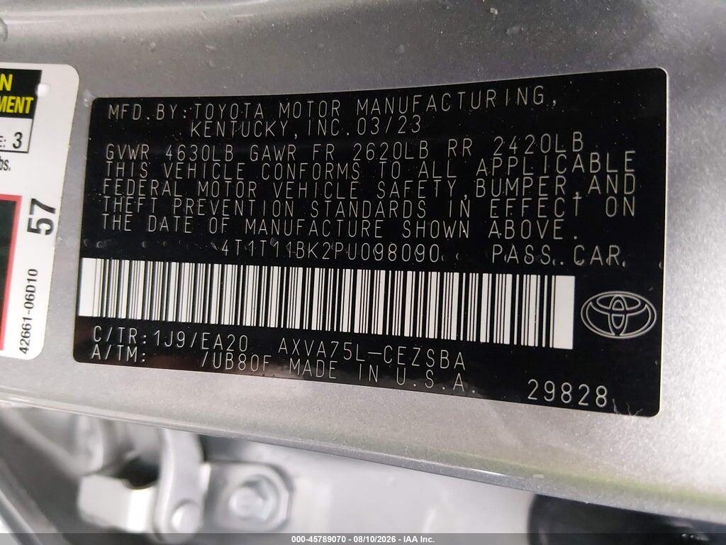 4T1T11BK2PU098090 2023 TOYOTA CAMRY photo no. 9