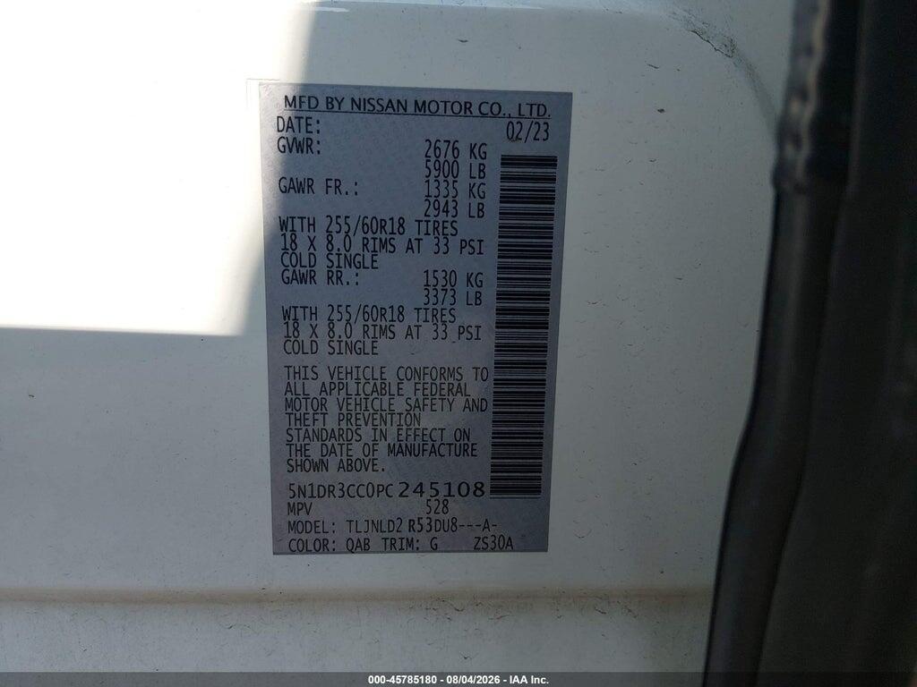 5N1DR3CC0PC245108 2023 NISSAN PATHFINDER photo no. 9
