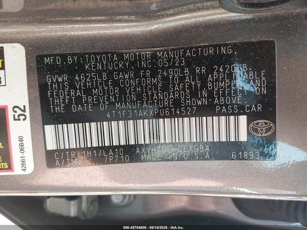 4T1F31AKXPU614527 2023 TOYOTA CAMRY photo no. 9