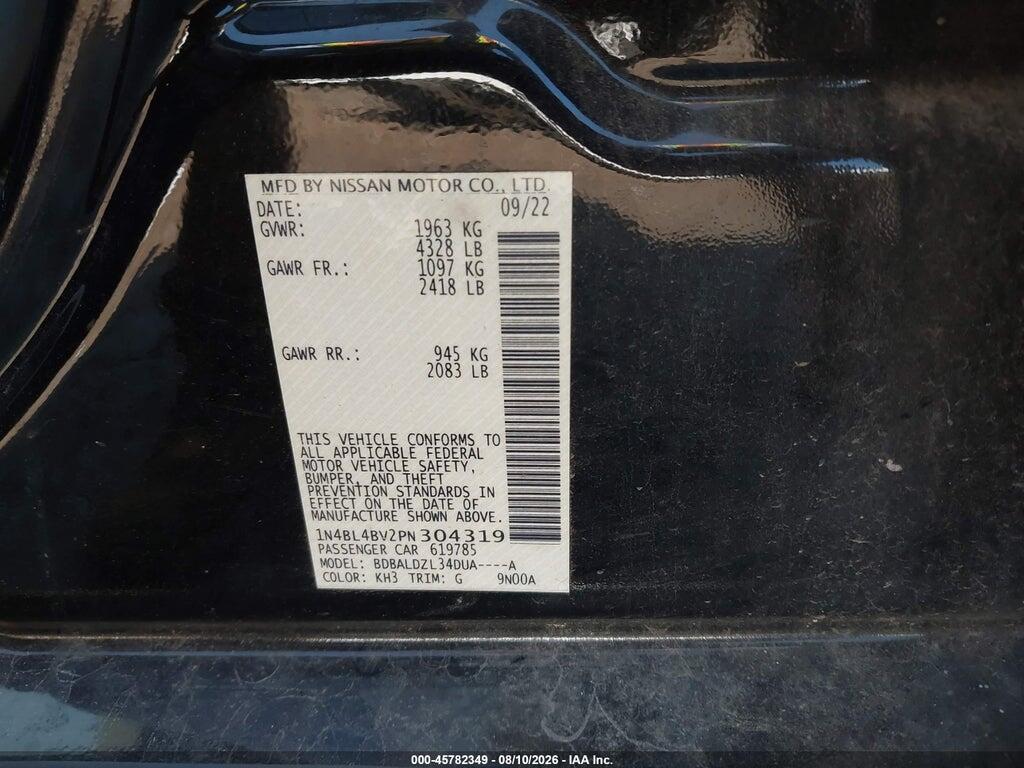 1N4BL4BV2PN304319 2023 NISSAN ALTIMA photo no. 9