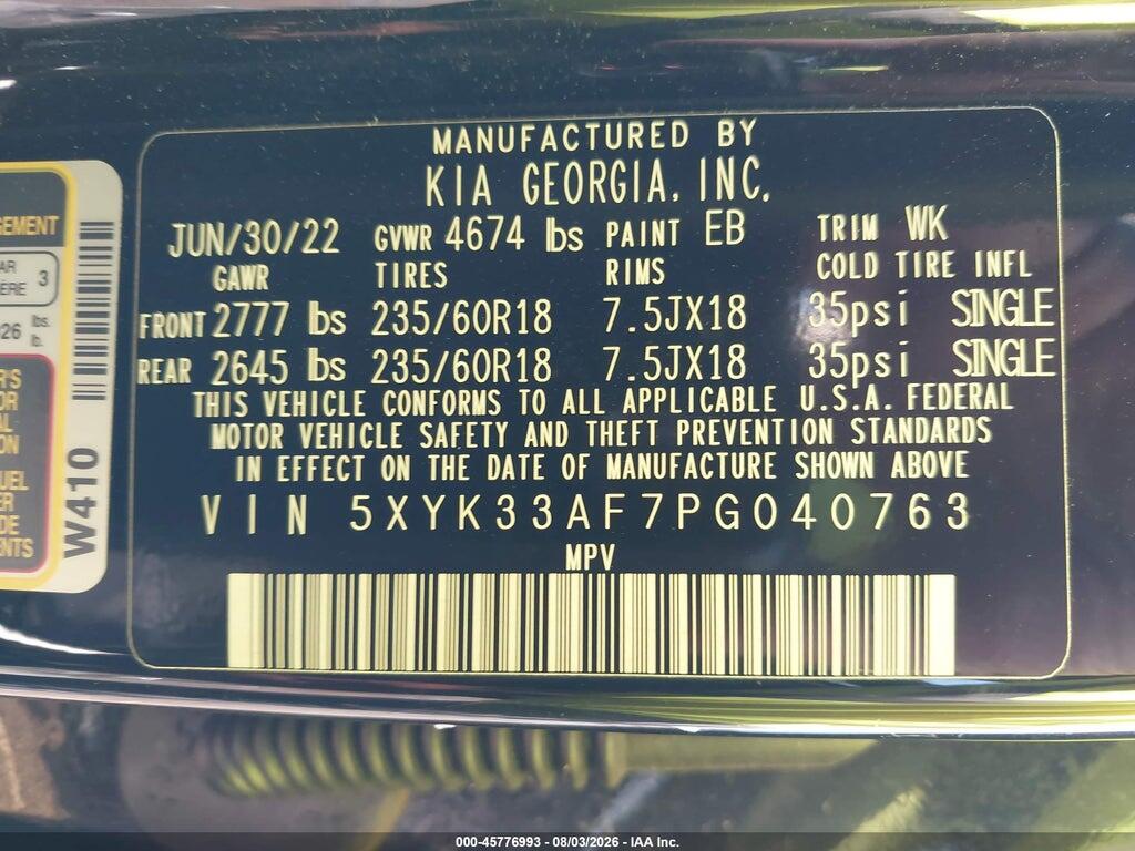 5XYK33AF7PG040763 2023 KIA SPORTAGE photo no. 9