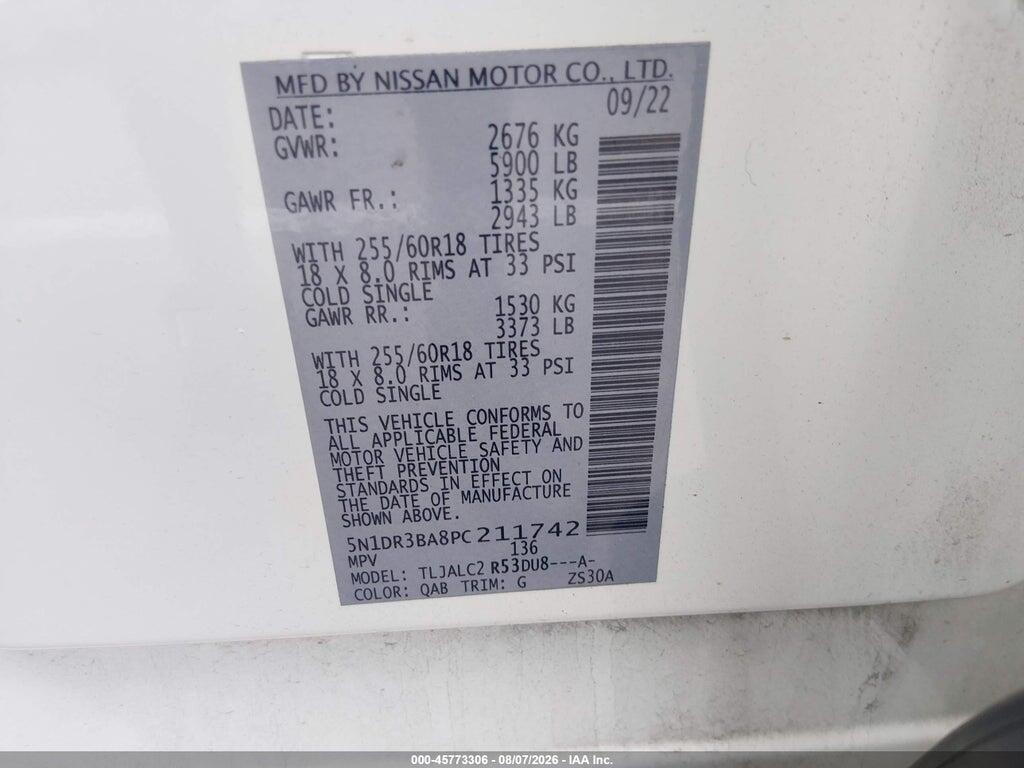 5N1DR3BA8PC211742 2023 NISSAN PATHFINDER photo no. 9