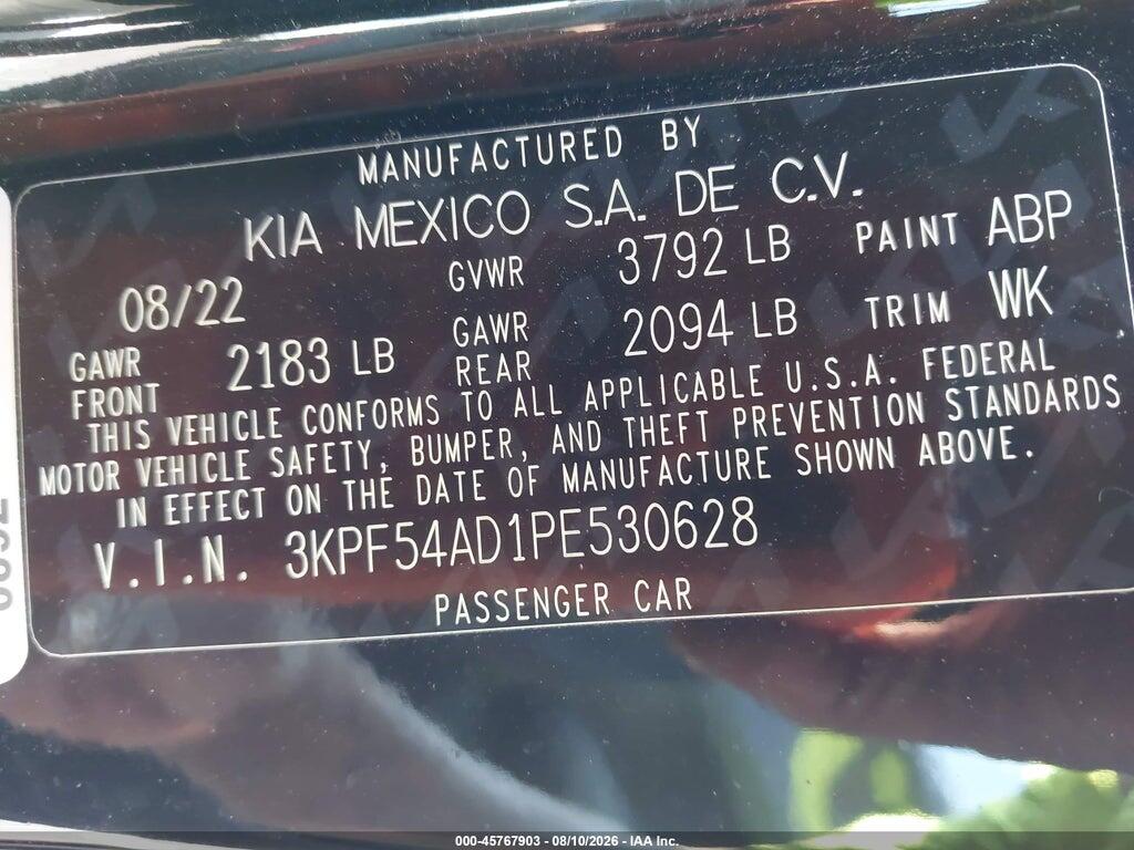 3KPF54AD1PE530628 2023 KIA FORTE photo no. 9