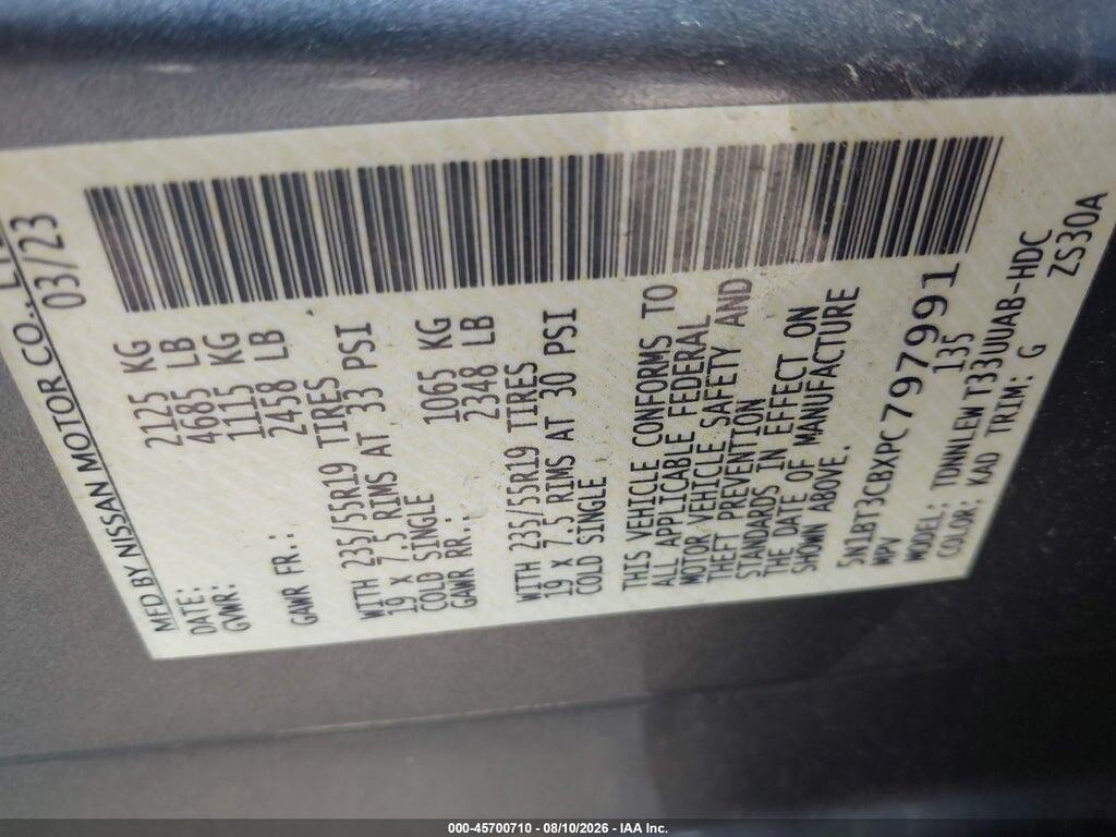 5N1BT3CBXPC797991 2023 NISSAN ROGUE photo no. 9