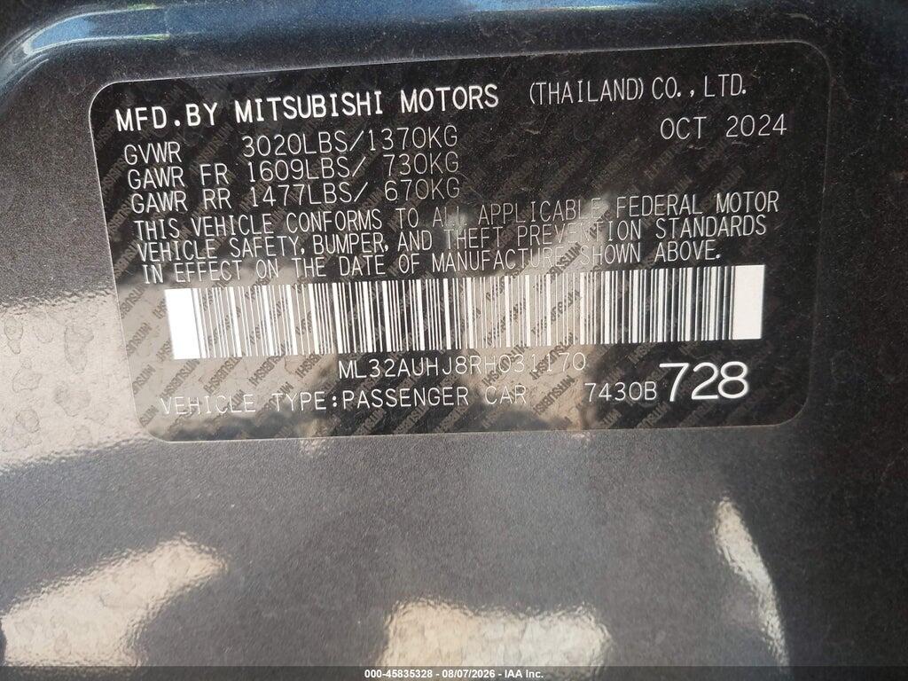 ML32AUHJ8RH031170 2024 MITSUBISHI MIRAGE photo no. 9