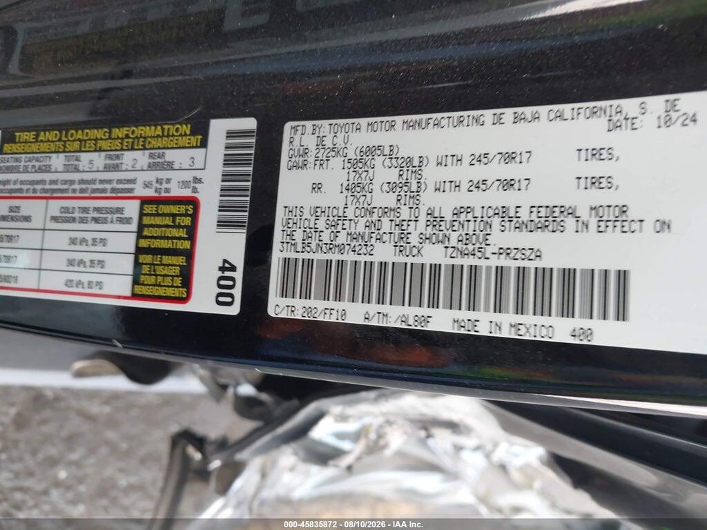 3TMLB5JN3RM074232 2024 TOYOTA TACOMA photo no. 9