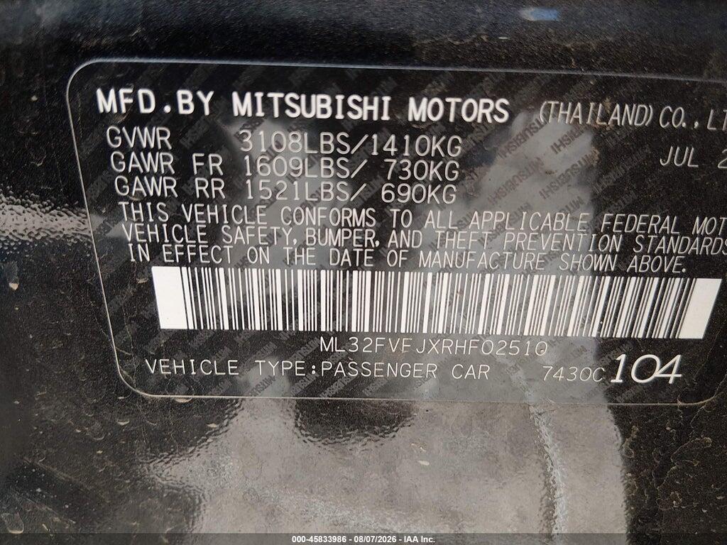 ML32FVFJXRHF02510 2024 MITSUBISHI MIRAGE G4 photo no. 9