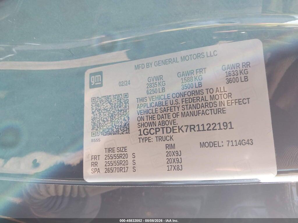 1GCPTDEK7R1122191 2024 CHEVROLET COLORADO photo no. 9