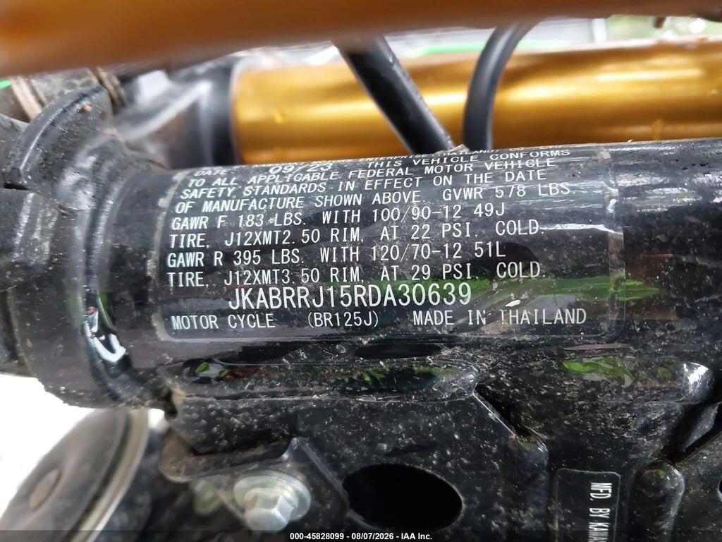 JKABRRJ15RDA30639 2024 KAWASAKI BR125 photo no. 10