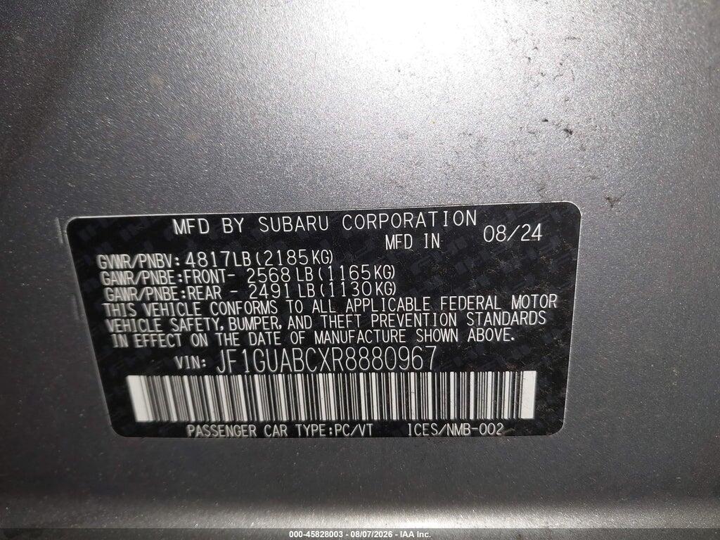 JF1GUABCXR8880967 2024 SUBARU IMPREZA photo no. 9