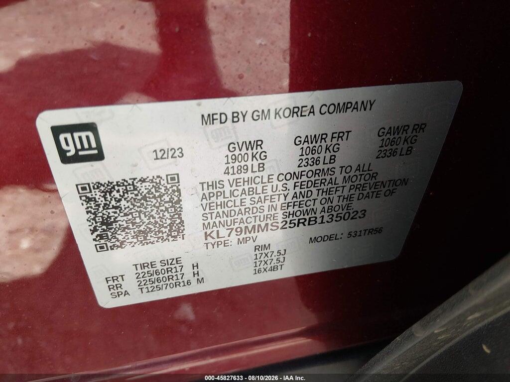 KL79MMS25RB135023 2024 CHEVROLET TRAILBLAZER photo no. 9