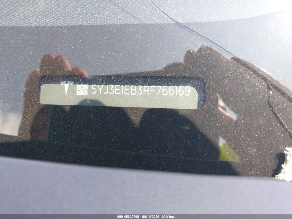 5YJ3E1EB3RF766169 2024 TESLA MODEL 3 photo no. 9