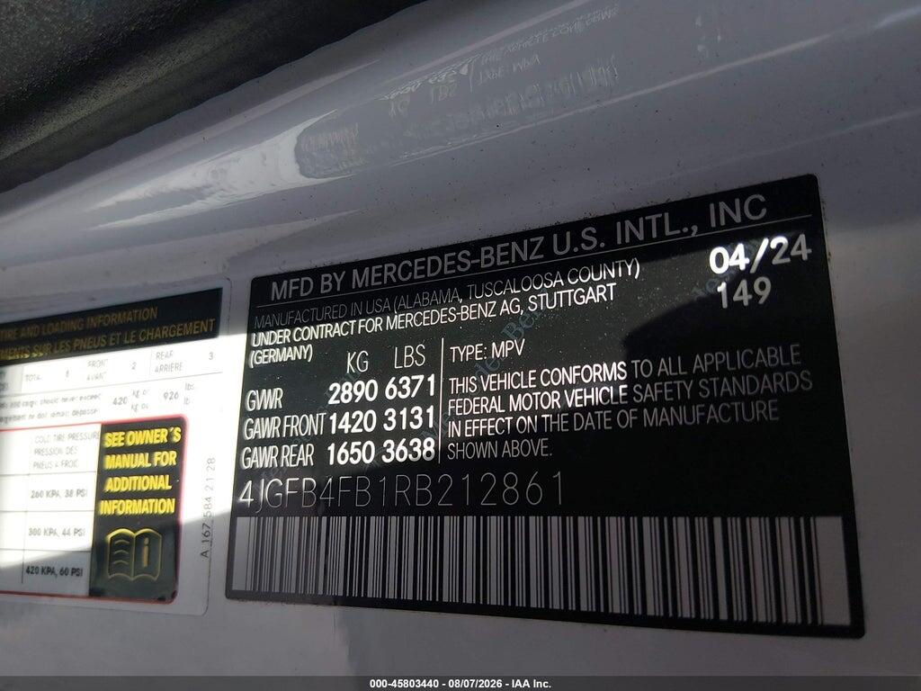 4JGFB4FB1RB212861 2024 MERCEDES-BENZ GLE 350 photo no. 9
