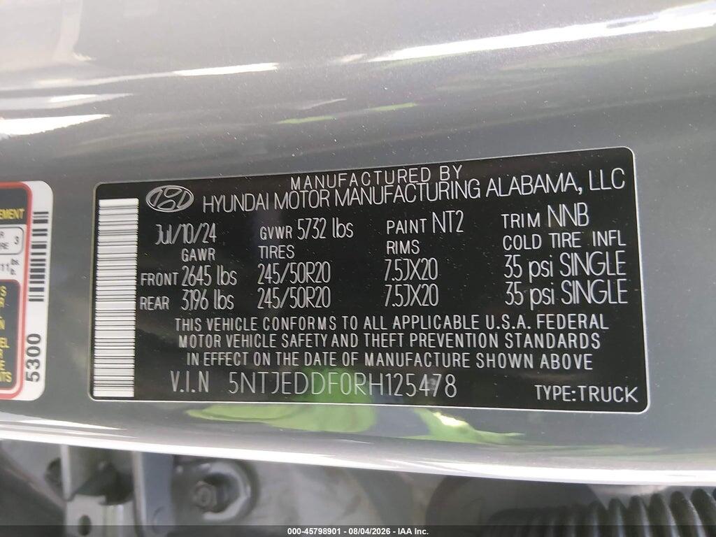 5NTJEDDF0RH125478 2024 HYUNDAI SANTA CRUZ photo no. 9