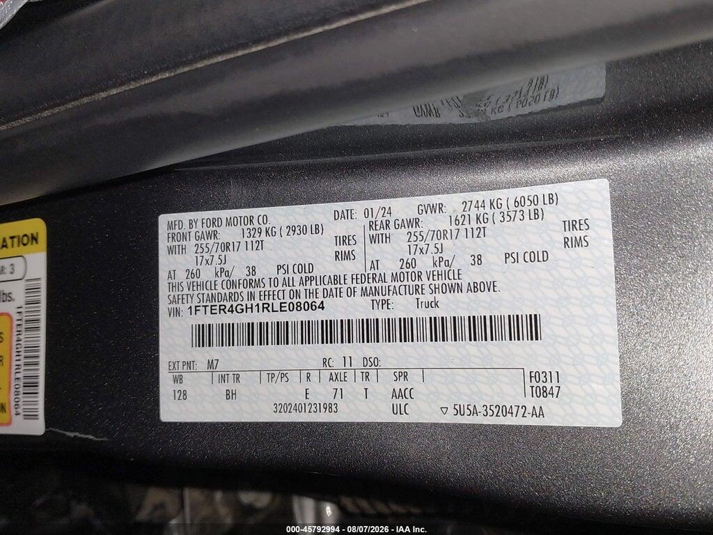 1FTER4GH1RLE08064 2024 FORD RANGER photo no. 9
