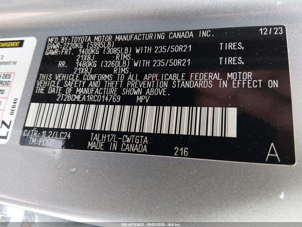 2T2BCMEA1RC014769 2024 LEXUS RX 500H photo no. 9