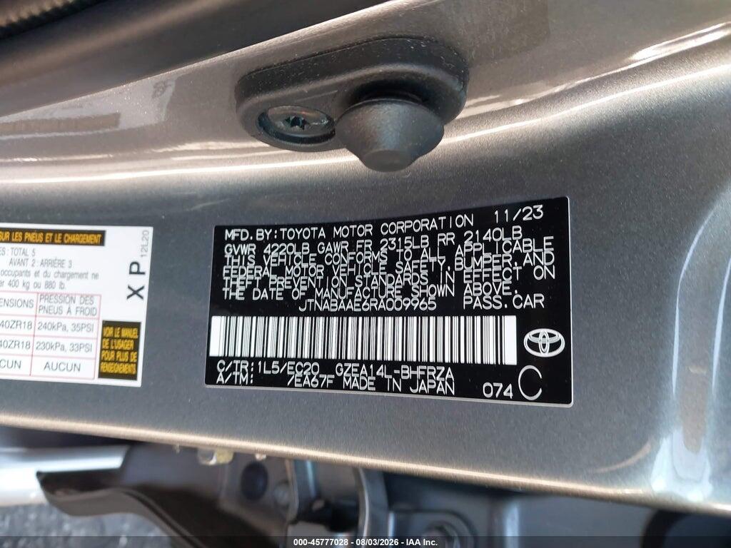 JTNABAAE6RA009965 2024 TOYOTA GR COROLLA photo no. 9