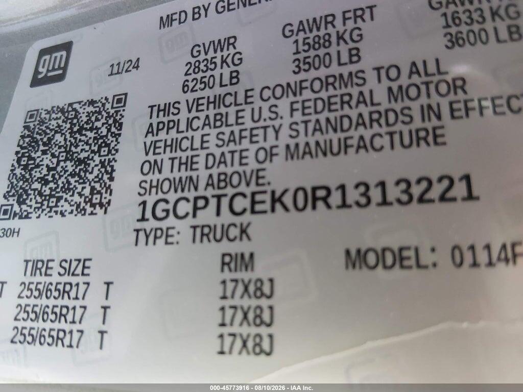 1GCPTCEK0R1313221 2024 CHEVROLET COLORADO photo no. 9