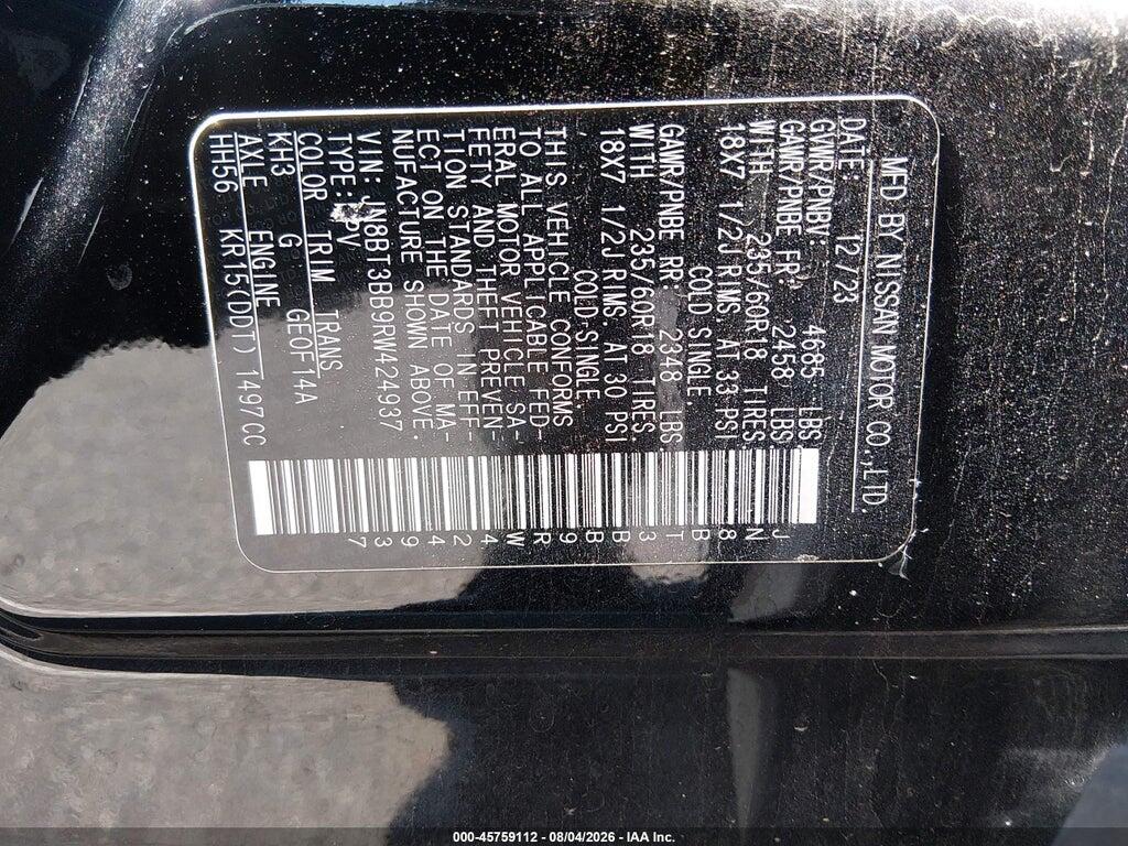 JN8BT3BB9RW424937 2024 NISSAN ROGUE photo no. 9
